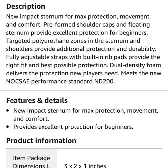 Warrior burn next lacrosse shoulder pads. NWT. Retsil 64 - Picture 4 of 10